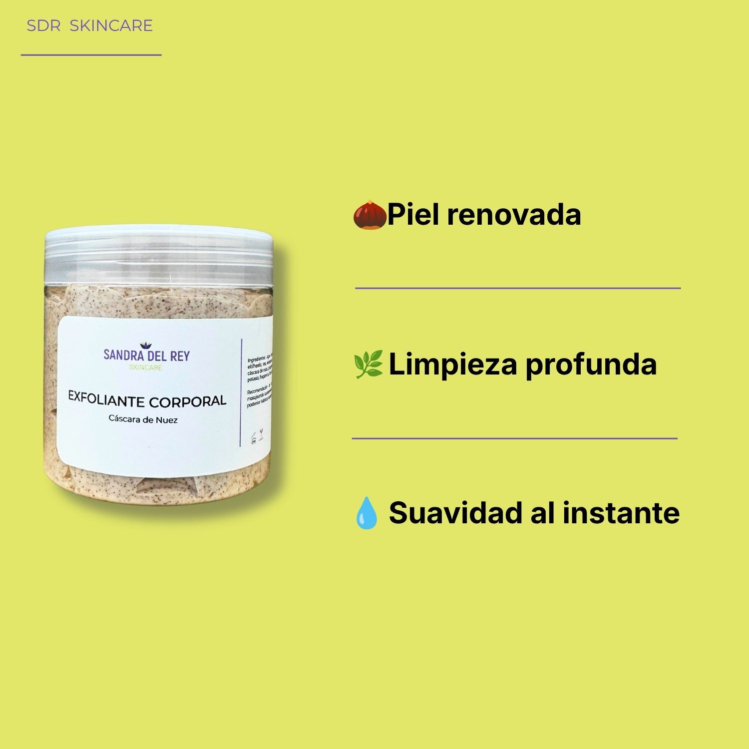 Exfoliante corporal  Cáscara de Nuez